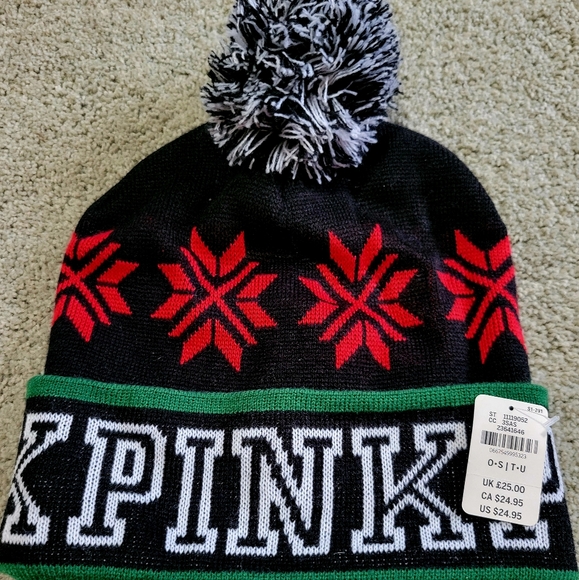 PINK Victoria's Secret Accessories - NWT PINK STOCKING CAP